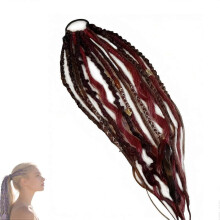 Elastischer Dread Pferdeschwanz Salty-Soul, 22" Boho geflochtener Pferdeschwanz-Extension mit Haargummi, Reise- und Freizeitstyles, elastische Boho Dr