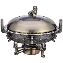 Hot Pot Cooker Stainless Steel Copper Shabu Shabu with Dual Side Fast Heating Easy Clean