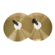 14 Inch Practice Cymbal Pair, Low Volume Drum Cymbals for Practice with Durable Alloy and Mute Design