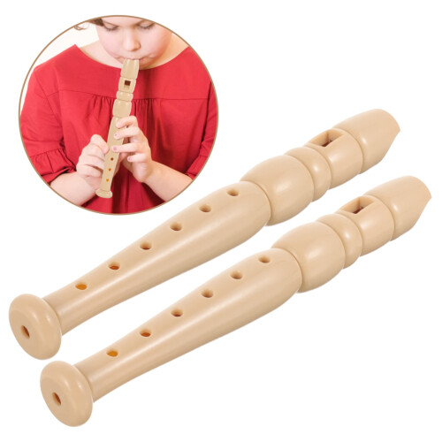 Practice Clarinet Set for Beginners  Compact Plastic Flute Style Musical Instrument 2pcs 2