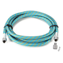 Nylon Braided 6 Foot Airbrush Hose with 1/8 and 1/4 Inch Fittings for Compressor and Painting Tools