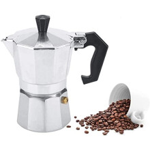 Moka Pot Stovetop Espresso Maker 2 Cup 100ml Aluminum with HeatResistant Handle for Home and Office