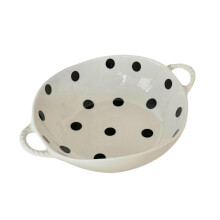 Ceramic Serving Bowl 9 Inch with Handles, Large Soup Bowl Microwave and Dishwasher Safe