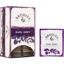 Brodies Earl Grey Tag and Envelope 6 Tea Boxes of 20 Tea Bags each (total 120 Tea Bags) Delicate and scented quintessential British Tea