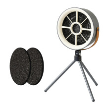 Portable Range Hood with Activated Carbon Filter, 3Speed Desktop Smoke Extractor Fan with Tripod