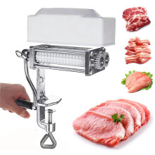 Manual Rolling Meat Tenderizer with Stainless Steel Gears, Commercial Aluminum Tool for Kitchen and Restaurant