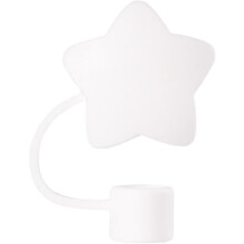 Straw Cover White Star Silicone Topper for Stanley Cup 40oz 30oz Tumblers Reusable AntiSpill