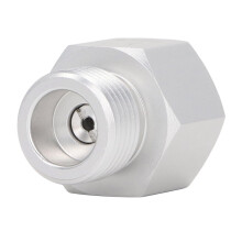 CO2 Tank Adapter TR214 to CGA320 Aluminum Alloy Connector for SodaStream CO2 Refilling