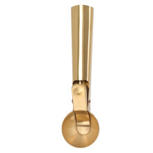 Stainless Steel Ice Cream Scoop with Ergonomic AntiFreeze Handle for Cupcakes and Cookie Dough (Gold)