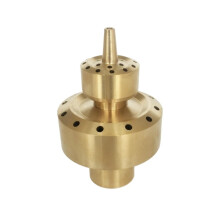 Brass Rotating Fountain Nozzle with Double Layer Spray for Garden Pond Water Feature DN25
