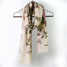 (As Picture) Fringed imitation cashmere women's fall winter scarf blanket wrap shawl stole warm soft