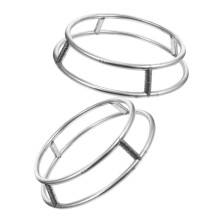 2Pcs Stainless Steel Wok Ring for Gas Stove, Heavy Duty Stand with Heat Insulation and Storage
