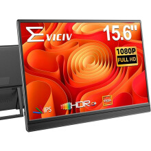 Portable Monitor 15.6" 1080P, FHD Travel Monitor for Laptop, IPS Portable Screen w/VESA & Kickstand Compatible with PS3/4/5/Xbox/Switch
