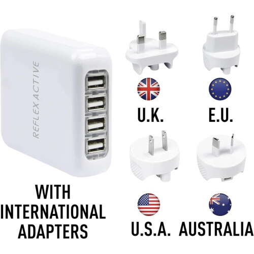 Universal Travel Plug Adapter 4 USB Ports