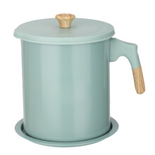 Stainless Steel Oil Strainer Pot with Fine Mesh Filter and NonSlip Handle for Kitchen Grease Storage