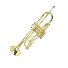 Bb Trumpet B Flat Brass Durable Bright Tone with Case Mouthpiece Gloves Cleaning Cloth Set