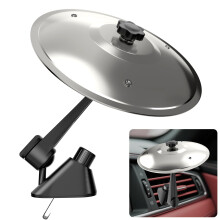 Mini Crash Cymbal for Car Air Vent, 5.5 Inch Silver Clip, Clear Resonance, Rustproof Metal
