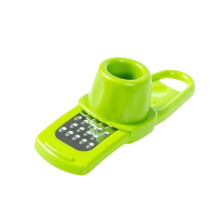 Garlic Press and Crusher with Ergonomic Handle, Peel, Dishwasher Safe Mincer for Kitchen, Light Green