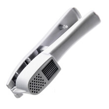 Garlic Press and Slicer 2 in 1 Aluminium Garlic Crusher for Ginger Mincing with Ergonomic Handle