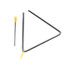 22.5cm Stainless Steel Triangle Percussion Instrument with Clear Bright Tone for School Music Classes