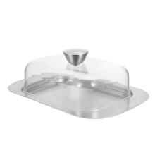 Stainless Steel Butter Dish with Lid and Plastic Cover, FreshKeeping Butter Container for Kitchen