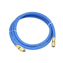HVAC Refrigerant Charging Hose 1/4 SAE 4.92Ft Blue 500PSI for AC System with Secure Pressure Connection