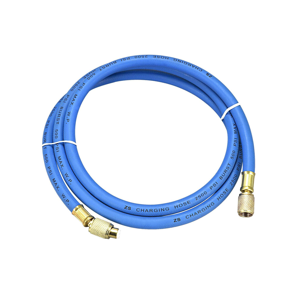 Hvac Refrigerant Charging Hose 1/4 Sae 4.92Ft 500Psi For Ac System With Secure Pressure Connection Blue 9070919310607