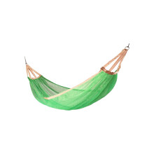 Camping Hammock with Breathable Nylon Mesh and Metal Buckles, Lightweight Travel Hammock Green