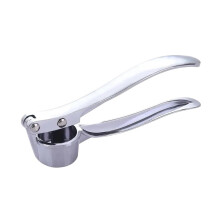 Stainless Steel Garlic Press and Crusher with Ergonomic Handle Peel Dishwasher Safe Silver