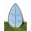 Leaf Shape Mirror Black Gold Frame Garden 76x42 Cm 3