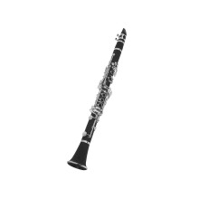 Black Bakelite C Clarinet with 17 Keys for Beginners and Students, Rich Tone and Precise Action