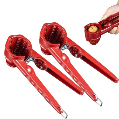 Heavy Duty Nutcracker with Non Slip Handle for Walnuts Pecans and Nuts Dual Size Crackers 2PCS