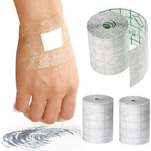 Waterproof Transparent Bandage Film Roll Adhesive Tape Medical Wound Tattoo,Tape Anti-Allergic Self-Paste Swimming (3 roll)