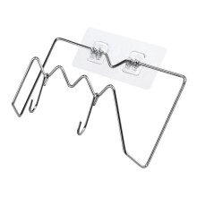 Kitchen Wall Storage Rack Punch Stainless Steel Pot Lid Holder for Cutting Boards Organizer
