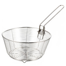 Stainless Steel Frying Basket with Heat Resistant Handle for French Fries Chicken and Snacks