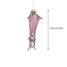 (E) Halloween Hanging Ghost Party Decoration Gauze Hanging Ghost Escape Room Decoration Prop Skeleton Hanging Ghost