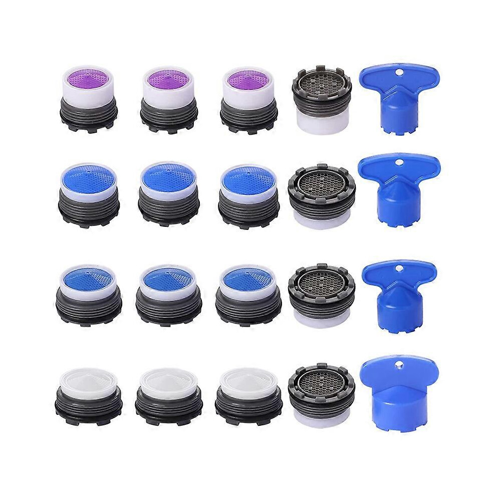 20Pcs Faucet Aerators,M16.5 M18.5 M21.5 M24 Faucet Cache Aerator Water Saving Flow Restrictor With 6935161583182
