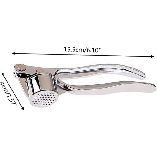 Garlic Press Stainless Steel Easy Clean Ergonomic Grip RustProof Mincer for Kitchen Use 1