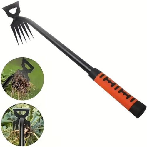 Manual 5Tooth Weeding Rake Garden Root Puller Tool for Easy Weed Removal and Root Extraction 1