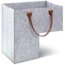 Stair Basket with Handles for 16 Inch Carpeted Stairs Basket Gray