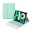 (2021 11, Green Light) Wireless Keyboard Case With Trackpad Pencil Holder For Ipad 1