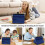 (blue) Tablet Stand Pillow, Multi-angle Soft Pillow Lap Stand, Wedge Holder, Portable Triangle Tablet Stand (black) 5