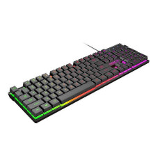 (FREE SIZE, NEW) MIMIGO USB Wired Gaming Keyboard, Led Rainbow Backlit Keyboard for Win2000/XP/Vista/7/8/10 with 1.3M Keyboard Cable