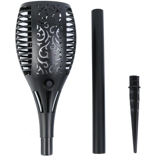 Solar Torch Lights 2 Pack with Realistic Flickering Flame IP65 Waterproof for Garden Pathway 2