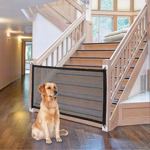 Magic Gate for Dogs, Portable Folding Stair Safe Guard, 75*180cm