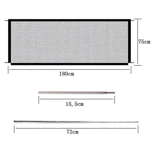 Magic Gate for Dogs, Portable Folding Stair Safe Guard, 75*180cm 1