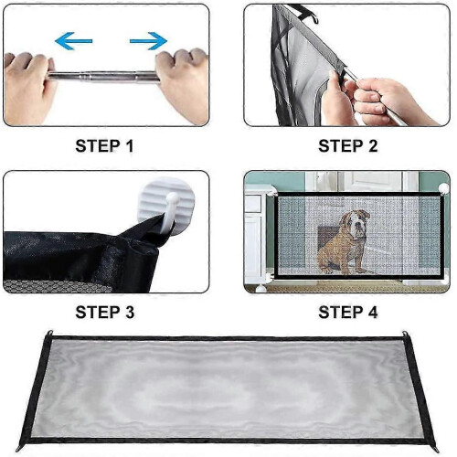 Magic Gate for Dogs, Portable Folding Stair Safe Guard, 75*180cm 2