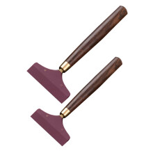 Tea Tray Cleaning Scraper Set, Durable Wood and Silicone Gongfu Tea Accessories for Easy Dust Removal