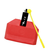 Percussion Block Red for Drum Set with Clear Low Tones and Easy Installation for Latin Music