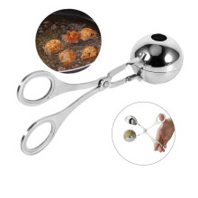 Stainless Steel Meatball Maker Scoop with Heat Resistant Handle for Uniform Meatball Shaping